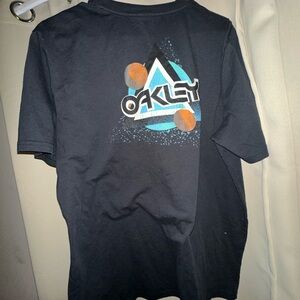 Oakley Vintage 1990s Men's Short Sleeve Black Graphic Logo T-Shirt X-Large XL